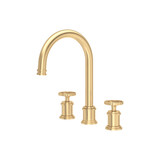 Armstrong Widespread Bathroom Faucet With C-Spout - Satin English Gold | Model Number: U.AR08D3IWSEG - Product Knockout