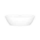Lussari 21" x 13" Oval Vessel Bathroom Sink - Standard Matte White | Model Number: VB-LUS55M-SM-IO - Product Knockout