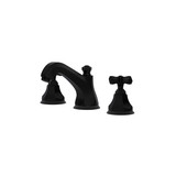 Palladian High Neck Widespread Bathroom Faucet - Matte Black with Cross Handle | Model Number: A1908XMMB-2 - Product Knockout