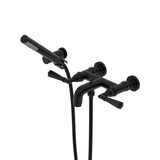 San Giovanni Wall Mount Exposed Tub Filler with Handshower - Matte Black with Metal Lever Handle | Model Number: A2302LMMB - Product Knockout