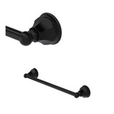 Palladian Wall Mount 18" Single Towel Bar - Matte Black | Model Number: A6886/18MB - Product Knockout