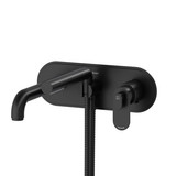 Arca™ Wall Mount Thermostatic/Pressure Balance Tub Filler Trim - Black | Model Number: TAA21BK