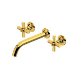 Modelle™ Wall Mount Lavatory Faucet Trim - Unlacquered Brass | Model Number: TMD08W3XMULB