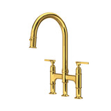 Southbank Pull-Down Bridge Kitchen Faucet - Unlacquered Brass | Model Number: U.SB58D3LMULB