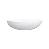 Seros 21" x 11" Oval Vessel Bathroom Sink - Standard Matte White | Model Number: VB-SER55M-SM-IO