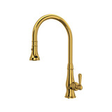Patrizia Pulldown Faucet - Unlacquered Brass with Metal Lever Handle | Model Number: A3420LMULB-2 - Product Knockout