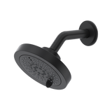 5" 6-Function Showerhead With Arm - Black | 386BK-WS