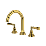 San Giovanni Widespread Lavatory Faucet With C-Spout - Unlacquered Brass | A2328LMULB-2