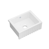 Bowland 24" Bowland Single Bowl Apron Front Fireclay Kitchen Sink - White | BL2418WH
