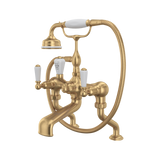 Edwardian Traditional Exposed Wall Mount Tub Filler - Satin English Gold | U.3500L/1-SEG