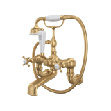 Traditional Exposed Wall Mount Tub Filler - Satin English Gold | U.3511X/1-SEG