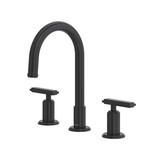 Manifesto™ Widespread Lavatory Faucet With C-Spout - Black | Model Number: MFRD08LBK