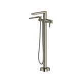 Manifesto™ Thermostatic Single  Hole Floor Mount Tub Filler Trim - Brushed Nickel | Model Number: TMF39BN
