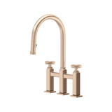 Apothecary™ Bridge Pull-Down Kitchen Faucet - Vintage Gold | Model Number: AP58D3XMVG