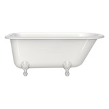 DISCONTINUED Wessex 60" x 30" Freestanding Soaking Bathtub - Standard White (Gloss) | Model Number: WES-N-SW-OF+FT-HAM-WH