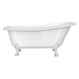 DISCONTINUED Roxburgh 68" x 32" Freestanding Slipper Bathtub - Standard White (Gloss) | Model Number: ROX-N-SW-OF+FT-ROX-WH