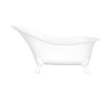 DISCONTINUED Drayton 67" x 33" Freestanding Slipper Bathtub - Standard White (Gloss) | Model Number: DRA-N-SW-OF+FT-DRA-SW