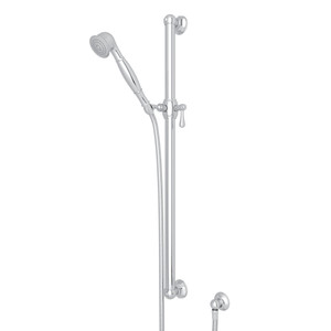 36 Inch Palladian Decorative Grab Bar Set with Single-Function Handshower Hose and Outlet - Polished Chrome | Model Number: 1283APC - Product Knockout