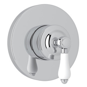 4-Port 3-Way Diverter Trim - Polished Chrome with White Porcelain Lever Handle | Model Number: A2700NLPAPCTO - Product Knockout