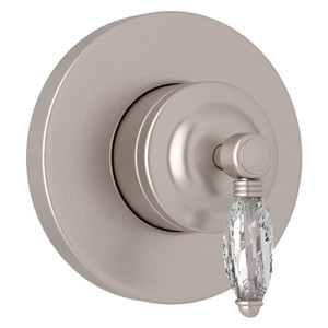 4-Port 3-Way Diverter Trim - Satin Nickel with Crystal Metal Lever Handle | Model Number: A2700NLCSTNTO - Product Knockout