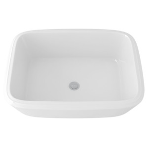 Allia Rectangular Undermount Bathroom Sink - White | Model Number: 1532-00 - Product Knockout