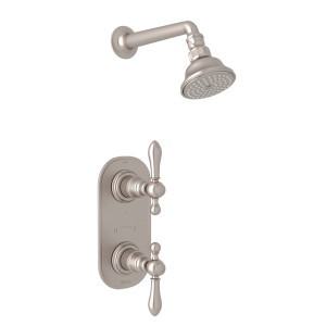 Arcana Thermostatic Shower Package - Satin Nickel with Metal Lever Handle | Model Number: ACKIT51ELM-STN - Product Knockout