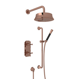 Bellia Thermostatic Shower Package - Rose Gold with Cross Handle | Model Number: BEKIT50X-RG - Product Knockout