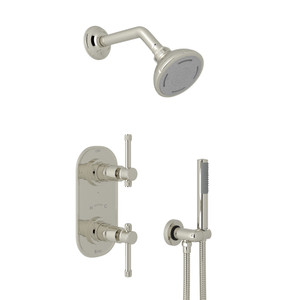Campo Thermostatic Shower Package - Polished Nickel with Industrial Metal Lever Handle | Model Number: CMKIT55IL-PN - Product Knockout