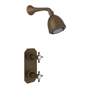 Edwardian Thermostatic Shower Package - English Bronze with Cross Handle | Model Number: U.KIT53X-EB - Product Knockout