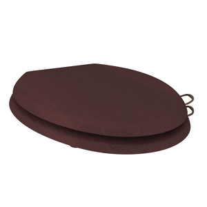 Elongated Matte Mahogany Easy Close Toilet Seat with Installed Sanitary Handles - English Bronze | Model Number: RS2880KIT1-EB - Product Knockout