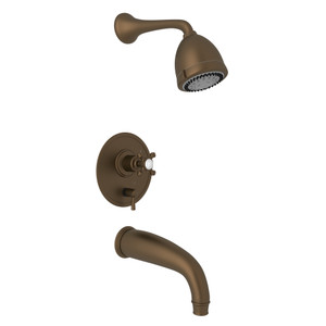 Georgian Era Pressure Balance Shower Package - English Bronze with Cross Handle | Model Number: U.KIT660NX-EB - Product Knockout