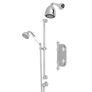 Georgian Era Thermostatic Shower Package - Polished Chrome with Metal Lever Handle | Model Number: U.KIT72LS-APC - Product Knockout