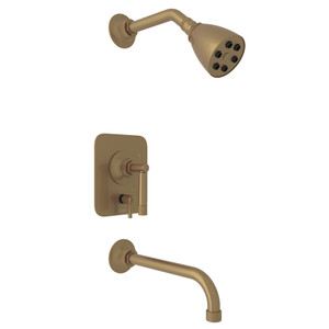 Graceline Pressure Balance Shower Package - French Brass with Metal Lever Handle | Model Number: MBKIT230NLMFB - Product Knockout