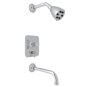 Graceline Pressure Balance Shower Package - Polished Chrome with Metal Dial Handle | Model Number: MBKIT230NDMAPC - Product Knockout