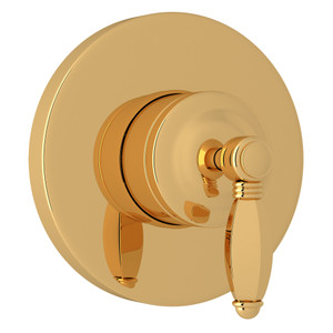 Hex 4-Port 3-Way Diverter Trim Only - Italian Brass with Metal Lever Handle | Model Number: A2700NLHIBTO - Product Knockout