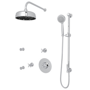 Holborn Pressure Balance Shower Package - Polished Chrome with Cross Handle | Model Number: U.KIT86X-APC - Product Knockout
