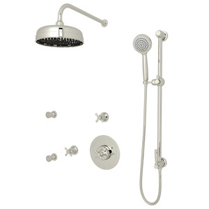 Holborn Pressure Balance Shower Package - Polished Nickel with Cross Handle | Model Number: U.KIT86X-PN - Product Knockout