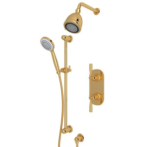 Holborn Thermostatic Shower Package - English Gold with Metal Lever Handle | Model Number: U.KIT85LS-EG - Product Knockout