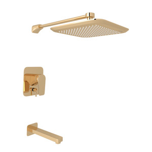 Hoxton Pressure Balance Shower Package - English Gold with Metal Lever Handle | Model Number: U.KIT900NLS-EG - Product Knockout