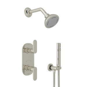 Meda Thermostatic Shower Package - Polished Nickel with Metal Lever Handle | Model Number: LVKIT55L-PN - Product Knockout