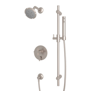 Pirellone Pressure Balance Shower Package - Satin NIckel with Cross Handle | Model Number: MODKIT360NX-STN - Product Knockout
