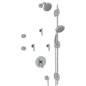 Pirellone Thermostatic Shower Package - Polished Chrome with Metal Lever Handle | Model Number: MODKIT370L-APC - Product Knockout