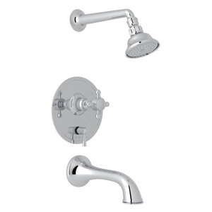 Pressure Balance Shower Package - Polished Chrome with Cross Handle | Model Number: AKIT320ENXM-APC - Product Knockout