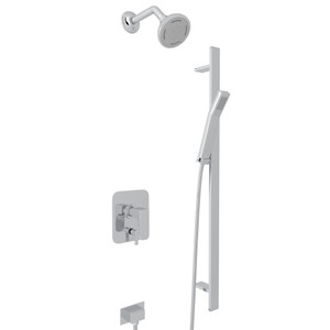 QUARTILE Pressure Balance Shower Package - Polished Chrome with Metal Lever Handle | Model Number: CUKIT310NL-APC - Product Knockout