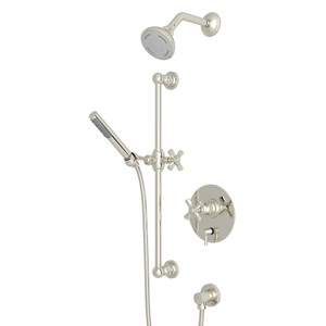 San Giovanni Pressure Balance Shower Package - Polished Nickel with Cross Handle | Model Number: SGKIT230NXM-PN - Product Knockout