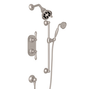 Thermostatic Shower Package - Satin Nickel with Metal Lever Handle | Model Number: AKIT50ELM-STN - Product Knockout