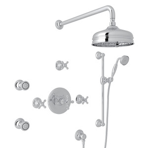 Verona Thermostatic Shower Package - Polished Chrome with Cross Handle | Model Number: RBKIT26EXM-APC - Product Knockout