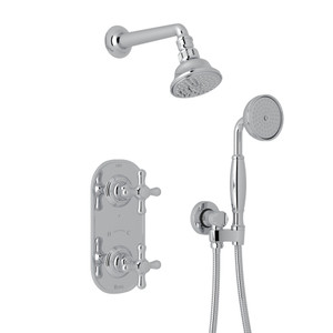 Verona Thermostatic Shower Package - Polished Chrome with Cross Handle | Model Number: RBKIT55EXM-APC - Product Knockout