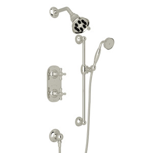 Verona Thermostatic Shower Package - Polished Nickel with Cross Handle | Model Number: RBKIT50EXM-PN - Product Knockout