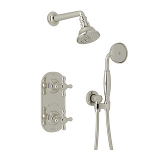 Verona Thermostatic Shower Package - Polished Nickel with Cross Handle | Model Number: RBKIT55EXM-PN - Product Knockout